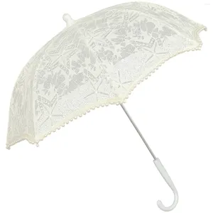 Decoração de casamento de guarda -chuva de renda de renda