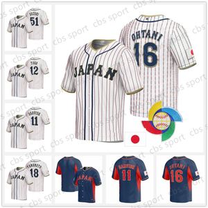 2023 WBC WBC Japan Lars Nootbaar Jerseys World Baseball Classic 11 Yu Darvish 16 Shohei Ohtani 51 Seiya Suzuki Stitched 14 Roki Sasaki Munet