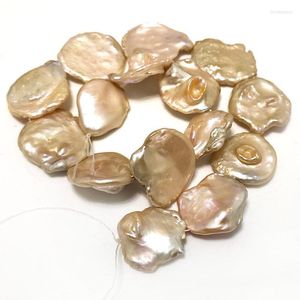 Choker Chokers Inches 20-25mm Natural Pink Flat Baroque Keshi Pearl Loose StrandChokers ChokersChokers Llis22