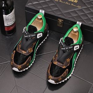 2023 Herren Freizeitschuhe für Herren Bequeme Turnschuhe dicker Boden Druck von Blumen Wanderschuhe Tenis Masculino Driving Walking Loafers