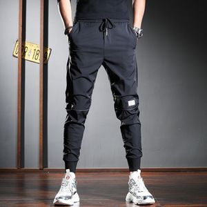 Men's Pants Summer Thin Luxury Golf Jogger Training Gym Fitness and Exercise Drawstring Male Stylish Black Elastic Waist Leg 230329