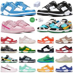 sneakers skor för män kvinnor vit svart panda unc kust gröna paisley grå dimma syracuse kentucky trippel rosa platt lågklippt tränare sportplattform män sko gai gai