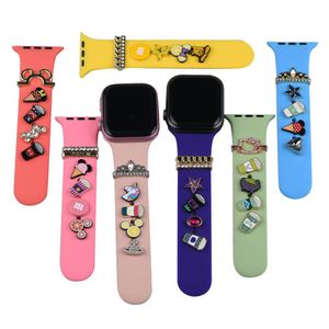 Apple Watch Band Sport Strap Luxury Designer Decorative Charms Bracelet Metal Ornament Leg Decor Nails Dhjzj