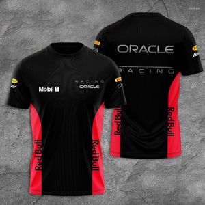 TシャツTシャツOracle F1と女性の印刷された短袖Tシャツ通気可能スポーツ6xl大きな赤い夏G6nq