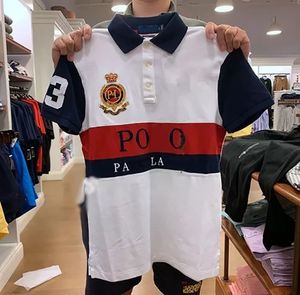 卸売ポロ直接販売シャツメンズ刺繍ファッションアーバンスポーツカジュアル綿半袖 Tシャツコントラストカラーステッチ S-5XL