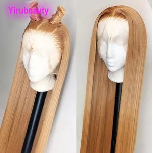 Malaysian Human Hair 27# 13X4 Lace Front Wig 12-32inch Silky Straight Free Part 180% density 210% 250% 150% Wigs