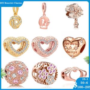 925 contas siver encantos para pulseiras de charme designer para mulheres coração flor para mulheres jóias fazendo berloque