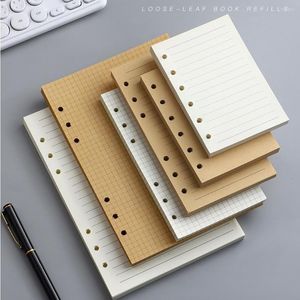 A6 A7 Loose-leaf Notes Replacement Fill Grid Line Inner Paper Blank Spiral Craft Core Page Bindin Z1W1