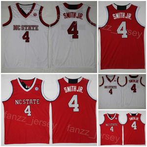 NC State Wolfpack College 4 Dennis Smith Jr Jerseys Basketball University All Stitched Team Color Red White para fãs de esportes Brandável Pure Cotton Men camisa