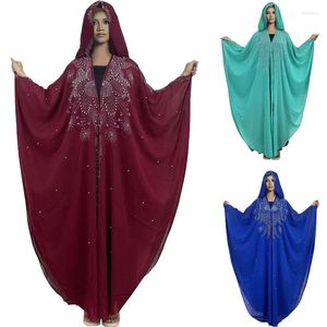 Etniska kläder muslimska kaftan abaya klänning kvinnor dubai turkiska chiffongfestklänningar elegant kvällsklänning afrikansk boubou 2 bit outfit öppen