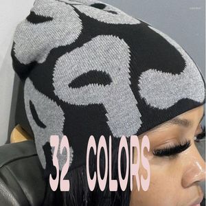 Berets 32Color Mea Culpas Beanie Knitted Hat Bonnet Y2k Beanies Culpa Women's Cap Winter For Women Hats Accessories