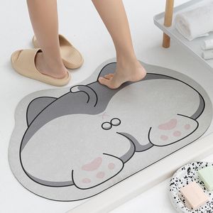 Carpet Bathroom mat Water absorbing non slip heat insulating earth mat Floor mat Toilet mat Home decorative carpet Cute foot mat 230329