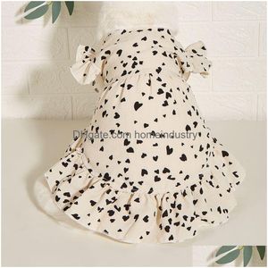 Abbigliamento per cani Love Spots Gonna Fashion Cute Small Dogs Abbigliamento Dress Cat Drop Delivery Home Garden Pet Supplies Dheju