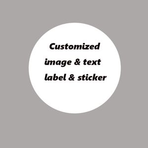 Cutomized Round Coated Paper Thank You Adhesive Labels Logo Decoration Waterproof Vinyl Self Seal Sticker with Your Shop Information