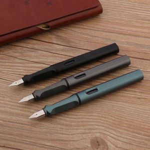 Gift Fountain Pens Posture Correction Matte Black 860 EF Nib Plastic Frosted Green Stationery School Office Supplies Ink Pens