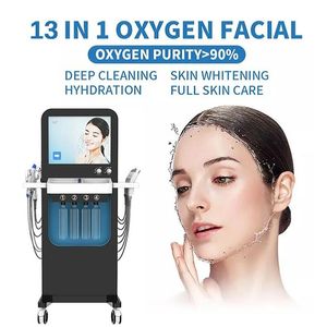 Uso de salão 13 lida com microdermoabrasão Hydra Facial Cleaning Máquina de beleza Aqua Aqua descascando a pele rejuvenescimento H2O2 Máquina de remoção de cravo facial facial