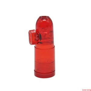 Plastikowy tabak z akrylowym dozownikiem rakiet metalowe Bulef 4 kolory 48 mm dla snorter mini palenie rurki wodohowe rury wodne dhl