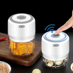 Fruktgrönsaksverktyg Mini Electric Chopper Vitlök Masher Crusher 250 ML USB RECHARGEABLE GINGER Meat Grinder Food Processor Kitchen Gadget 230329