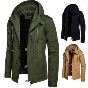 Men's Jackets 2023 Spring Korean Style Simple Design Solid Color Hooded Men Casual Loose Army Green Work Size S-3XL