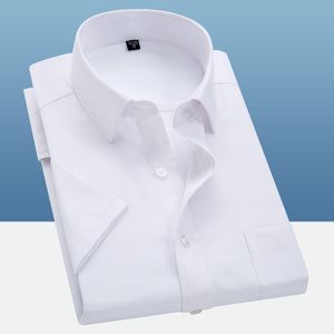 Men's Casual Shirts Man Dress Shirt White Button Up Shirt Men Short Sleeve Slim fit Men's Shirts Men's Clothing Summer Man Buttoned Blouse 230329