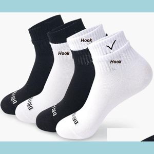 Schuhteile Zubehör Fashion Brand Logo Atmungsaktive Herrensocken Short Ankle Elastic Solid Color Mesh Hochwertige Baumwolle Business Dh0Gv