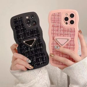 Телефон модельер для iPhone 14 13 12 11 Pro Max Luxury Woven Plaid Back Shell 14pro 14plus 13pro XR XS 7 8 Plus