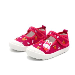 Athletic Outdoor JgviKoto Cute Girls Canvas Buty Buty Soft Sports Buty Dzieciowe trampki Kolor cukierków z kreskówką króliki marchewki Kwiatowe nadruki W0329