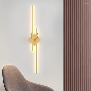Wall Lamp LED Lights Modern Simple Living Room Background Decor Staghorn Light Fixture Nordic Interior Lighting Bracket