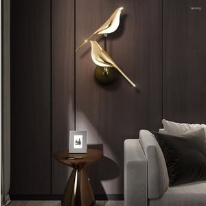 Wall Lamp LED Indoor Sconce Light Magpie Bird Model El Bedside Lamps Home Kitchen Bedroom Living Room Modern Simplicity