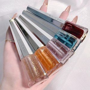 Lip Gloss GUICAMI Oil Glaze Glass Lipgloss Mirror Transparent Moisturizing Plumper 5PCS Set