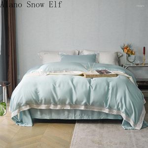寝具セットは、大人の掛け布団用のカバーフラットシートベッド付きの自然な豪華なシルクビューティーホームベッドルームセット
