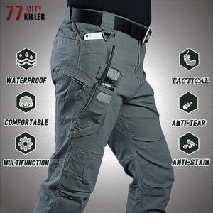 Men's Pants Tactical Pants Men Big Size 5XL SWAT Combat Army Trousers Male Multi-pocket Military Waterproof Wear Resistant Mens Cargo Jogger 230329