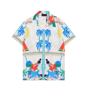 Desinger męskie koszule w stylu vintage krótkie rękawe letnia hawajska koszula chuda dopasuj różne wzory man ubrania bluzka bluzka