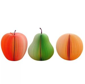 Party Favor Creative Korean Style Śliczne Apple Note Paper Note Note Notatki Notatki Przenośne zadrapanie papierowe notatniki Post Sticky 3D Apple Shape Pear