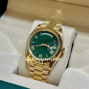 Z papierami pudełkowymi Wysokiej jakości zegarek 40 mm 18K żółte złoto Automatyczna męska bransoletka męskie zegarki męskie