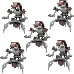 Minifig moc uzay savaşları yok edici droid / droideka, klon robot muhripini dövüşme yapı taşı ordu silahları tuğlalar tuğlaları w0329