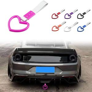 Acessórios automotivos Anel Tsurikawa Coração JDM Alça de ônibus para carro Alça de mão Drift Charm Strap Drift PVC Plástico 7 cores Decoração de carro