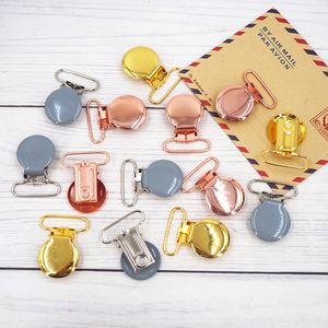 Baby Teethers Toys Chenkai 30 Stück 1 Zoll 25 mm runder Metallclip für DIY Baby Zahnkette Spielzeughalterung Zubehör Aufhängung Schnullerclip 230329