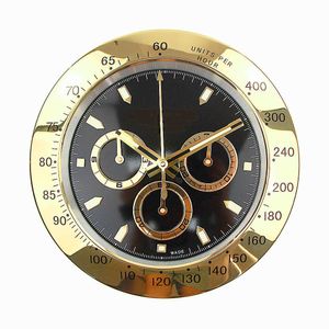 MENS Titta på väggklockor Super Silent Womenwatch Luxury Wall Clock Metal Modern design stor väggklocka hem rostfritt stål lysande klocka Datumet kommer att fungera 229