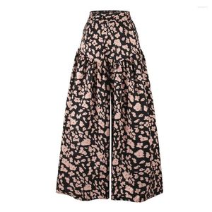 Ethnic Clothing African Style Digital Printing Women's Loose High Waist Wide Leg Pants Fashion Mopping Long Zipper Culottes FKBA