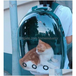 Dog Carrier High Quality Astronaut Pet Cat Puppy Travel Bag Space Capse Outdoor Transparent Portable Backpack Breathable D Drop Deli Dhyuo