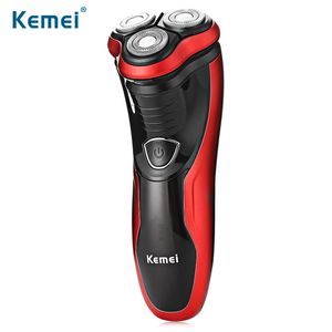 Rechargeable Electric Shaver Washable Trimmer Barbeador Face Men Rotatable Shaving Machine Groomer Beard Kemei 3D Electric Razor DHL