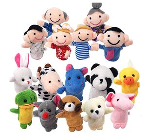 Puppets de dedo de brinquedo de brinquedos de pelúcia de pelúcia Pontos de brinquedos contam a história de 10pcs animais ou 6pcs bonecas de família boneca de crianças Toys crianças presentes 230329