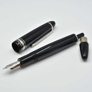 Seria luksusowa 149 jasny czarny srebrny klip M Nib Pen Penless Case