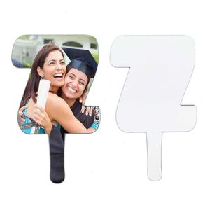 Sublimation Graduation Hand Paddle Fans Festive Blank MDF Memorial Church Fans Z Shape