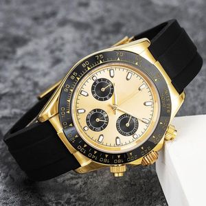 Herrens armbandsur Japan VK Automatisk mekanisk rörelse titta på full rostfritt stål safirglas 5atm vattentät super lysande 41mm montre de luxe klockor