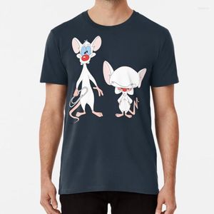 Erkekler Tişörtleri Pinky ve Brain Shirt Karikatür Komedi Hiciv Animasyon Gösterisi WB