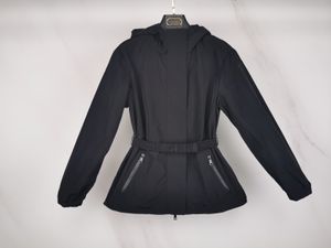 Płaszcze damskie 2023 Windbreaker Nylon Fashion Casual Cooded Belt Pase Pink Black Cienka krótka płaszcz Kobiety 230329