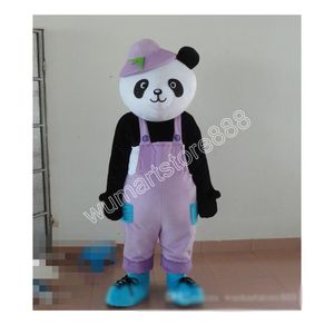 Tamanho adulto gigante panda urso mascote figurinos de tema animado desenho animado mascote personagem Halloween Carnival Fantas