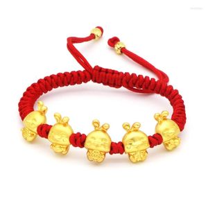 Braccialetti con ciondoli Regolabile Segno di compleanno cinese Braccialetto animale Corda rossa fortunata Regalo per gioielli da donna Dropship